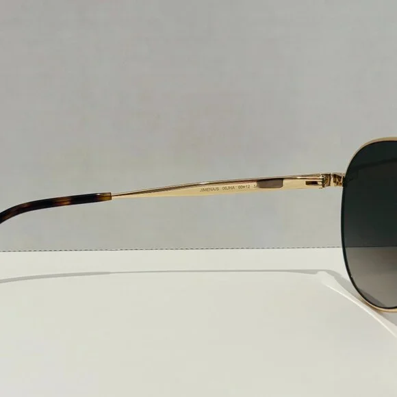 Authentic JIMMY CHOO Gold/Havana Aviator Sunglasses - New with Packaging - Picture 5 of 6